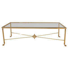 50
s French Brass Coffee Table