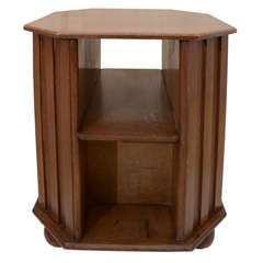 English Oak Octagonal Bookcase- Table