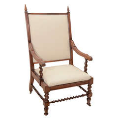 Rosewood English Regency Open Arm Chair
