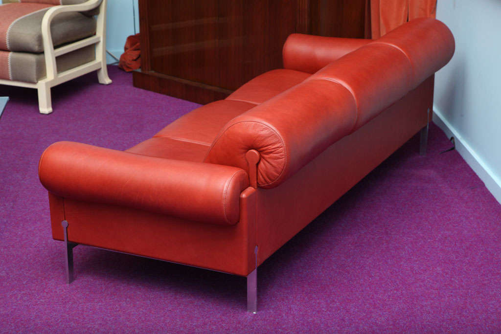 Rolled-Arm Sofa by Maison Jansen In Excellent Condition In New York, NY