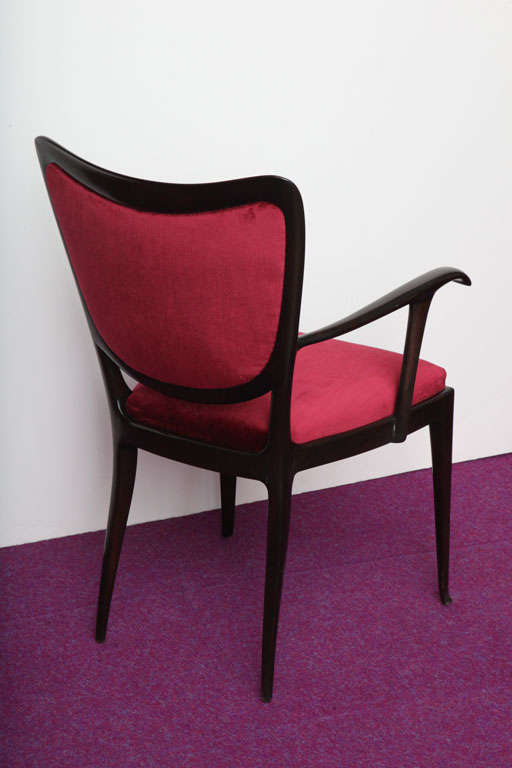Pair of Open Arm Chairs designed by Paolo Buffa 5