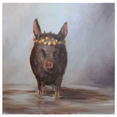 "Little Stinkin' Piglet", Oil on Canvas by Joe Concra