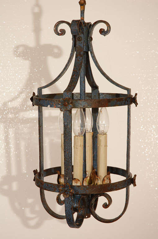 1920's Wrought Iron Lantern