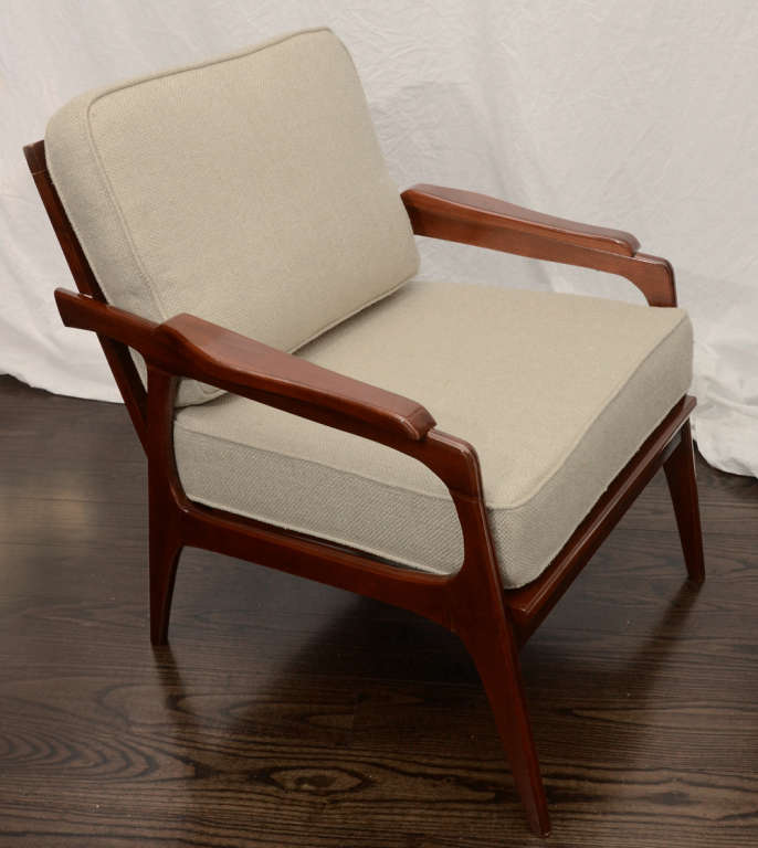 Pair of Slatted Back Armchairs