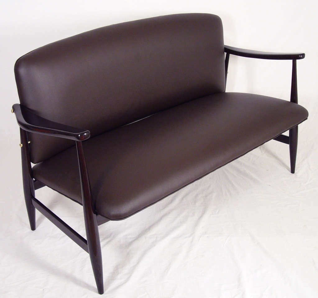 Scandinavian Modern 1950s Three-Piece Armchair and Settee Lounge Set For Sale
