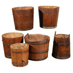 Antique Buckets and Churn