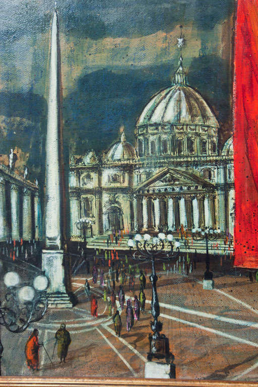 View of St. Peter's Cathedral, Rome, by Ida Pellai For Sale 2