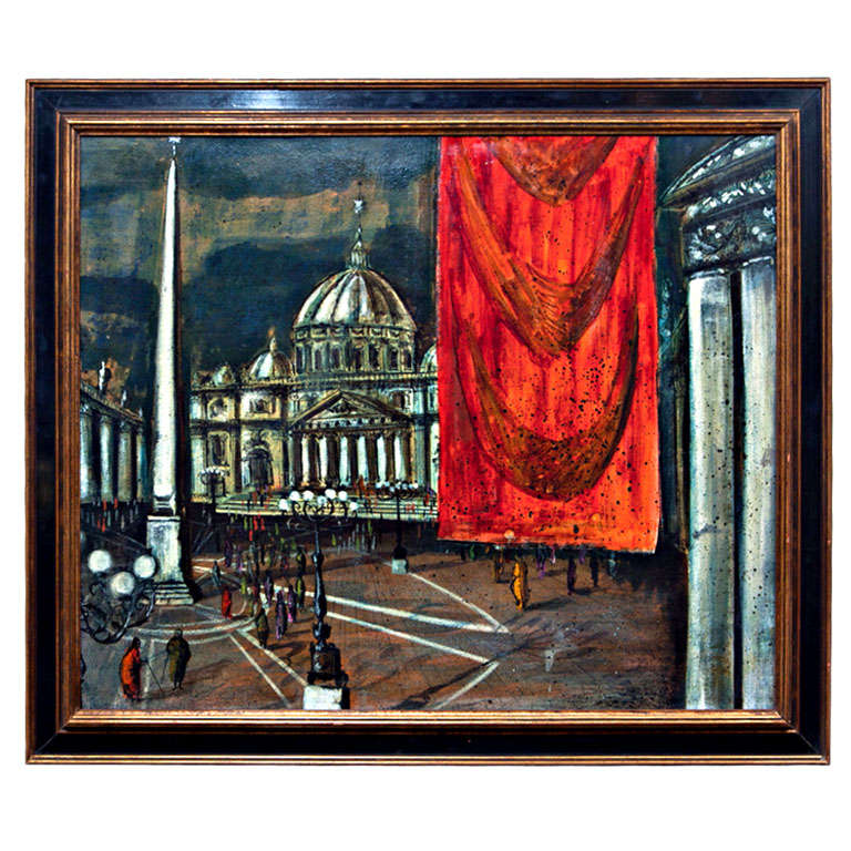 View of St. Peter's Cathedral, Rome, by Ida Pellai For Sale