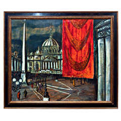 View of St. Peter's Cathedral, Rome, by Ida Pellai