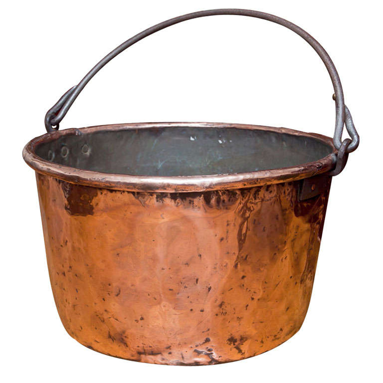 Large 19th Century Copper Candy Pot For Sale at 1stDibs