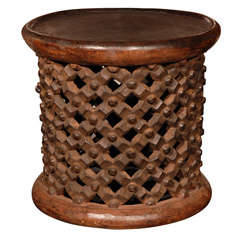 Vintage African Drum Table  from Cameroon