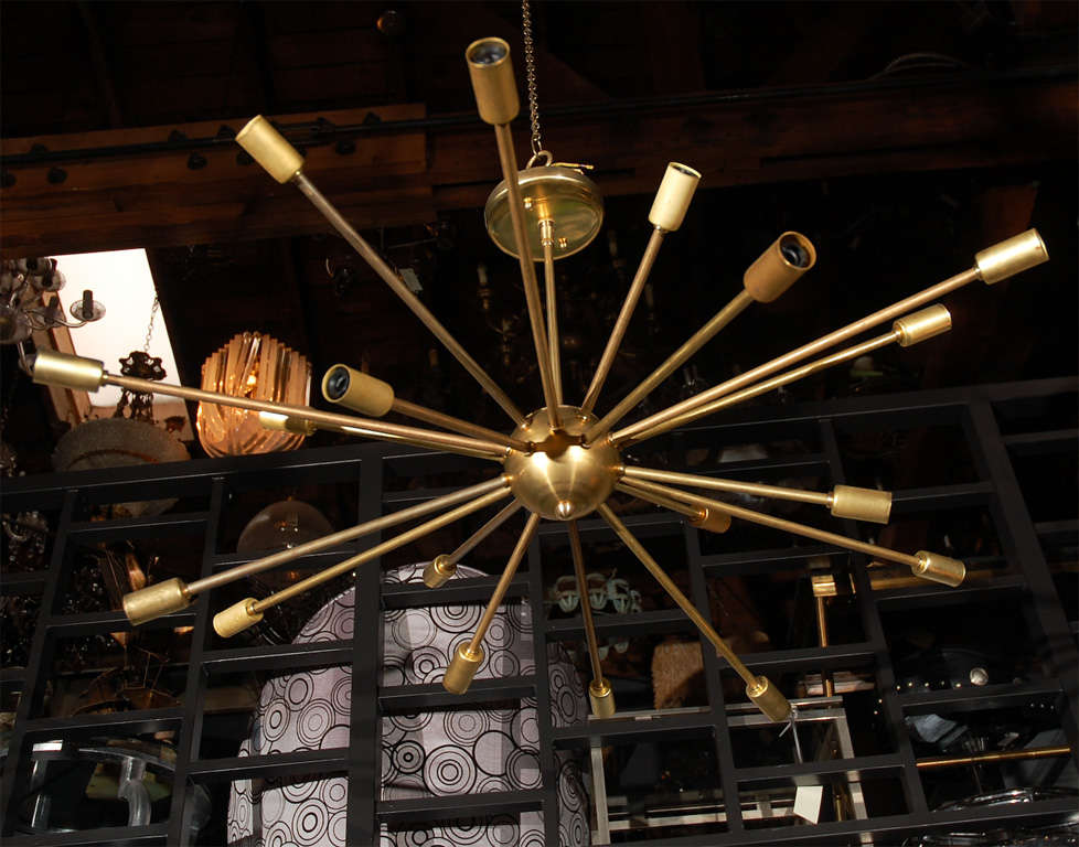 Brass Sputnik Chandelier at 1stDibs