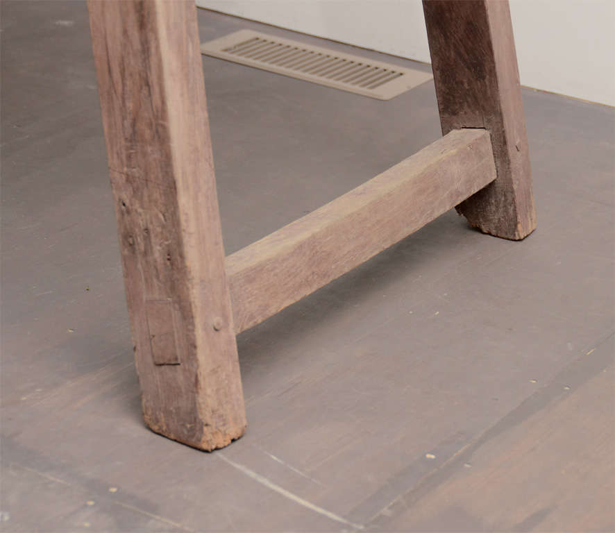 20th Century Stone Top Table on Wooden Base
