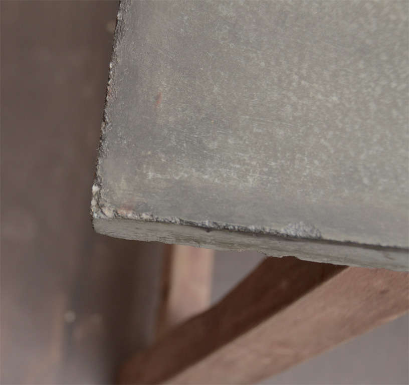 Stone Top Table on Wooden Base 1