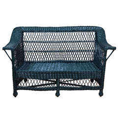 Antique Bar Harbor Wicker Settee
