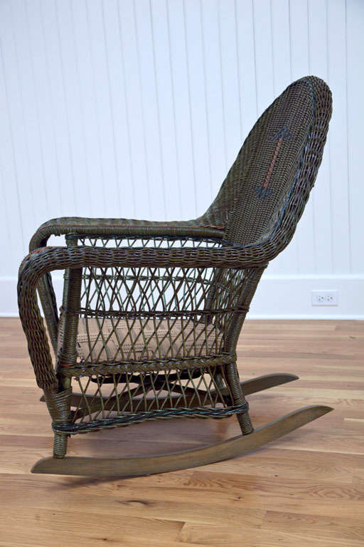 Antique Four Piece Deco Wicker Set 2