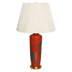 19th Century Chinese Glazed Vase Lamp
