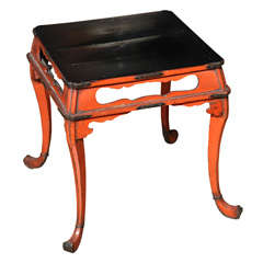Late 19th/Early 20th Century Japanese Red Lacquer Stand