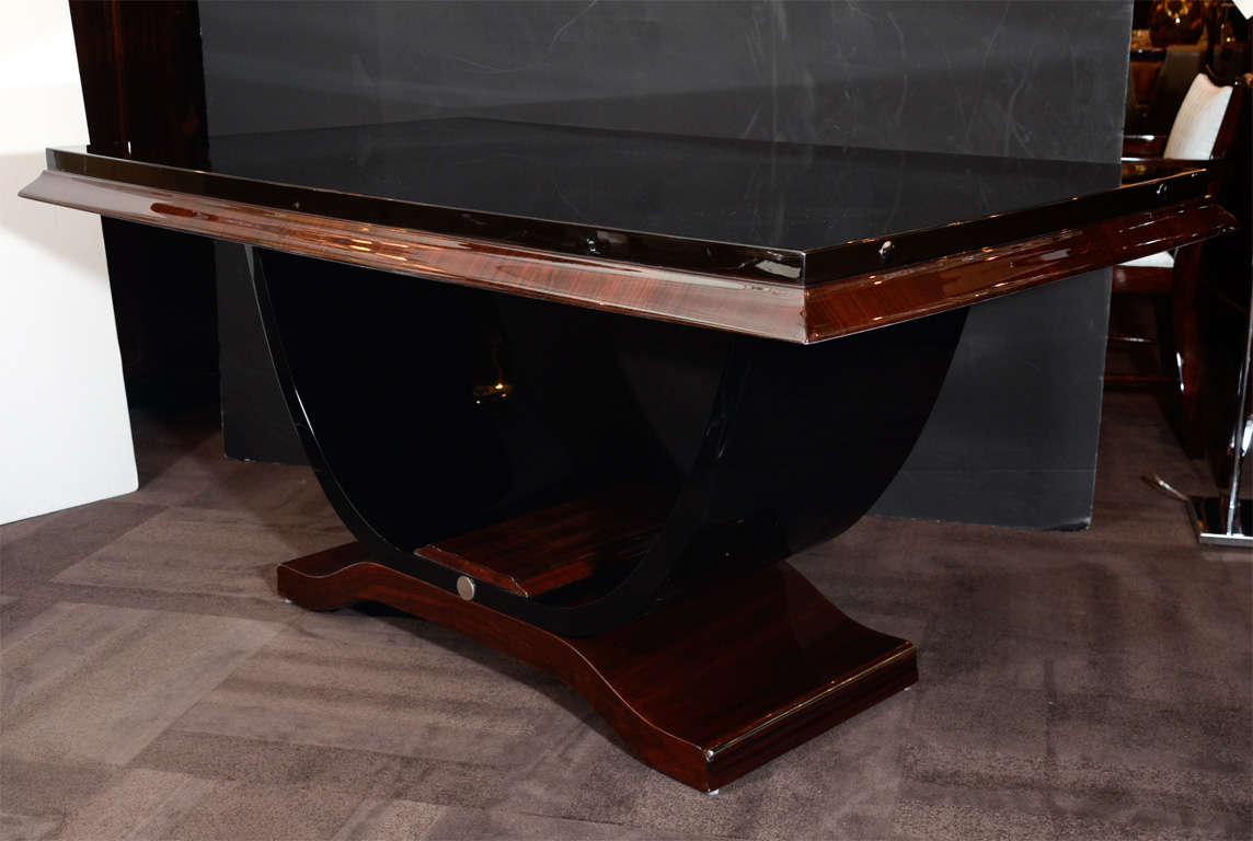 Art Deco Rosewood Dining Table in the Manner of Ruhlmann 2