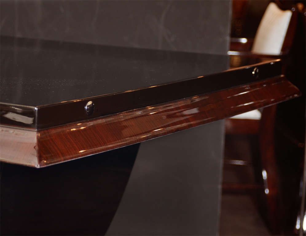 Art Deco Rosewood Dining Table in the Manner of Ruhlmann 3