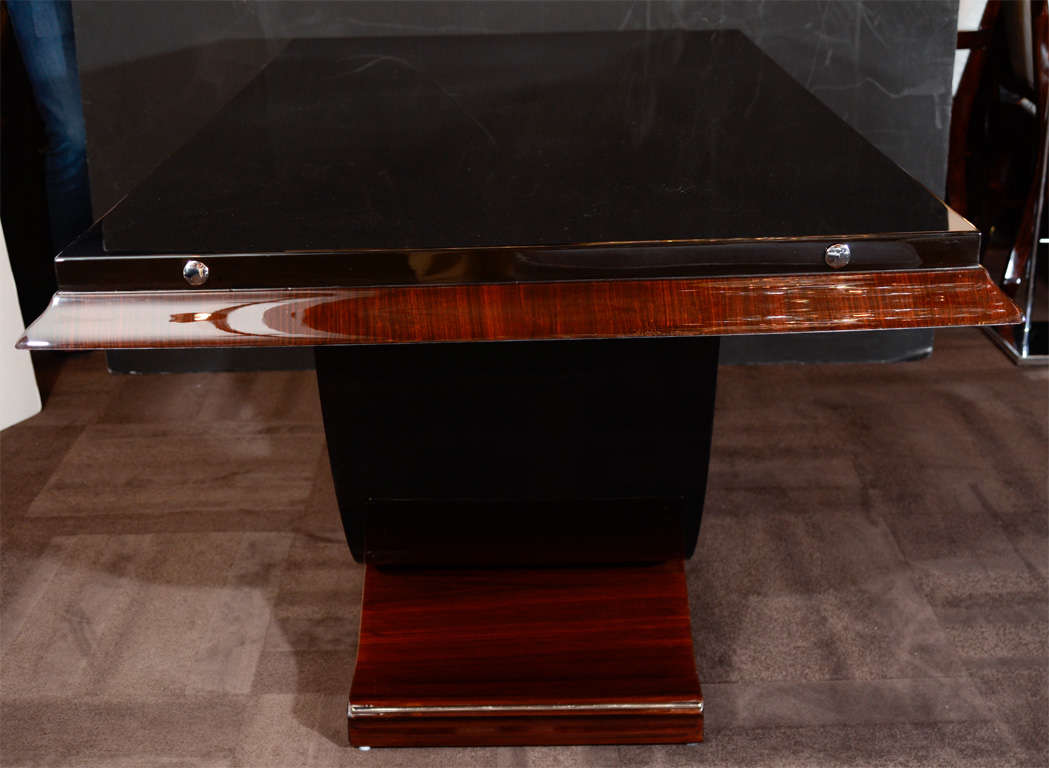 Art Deco Rosewood Dining Table in the Manner of Ruhlmann 4