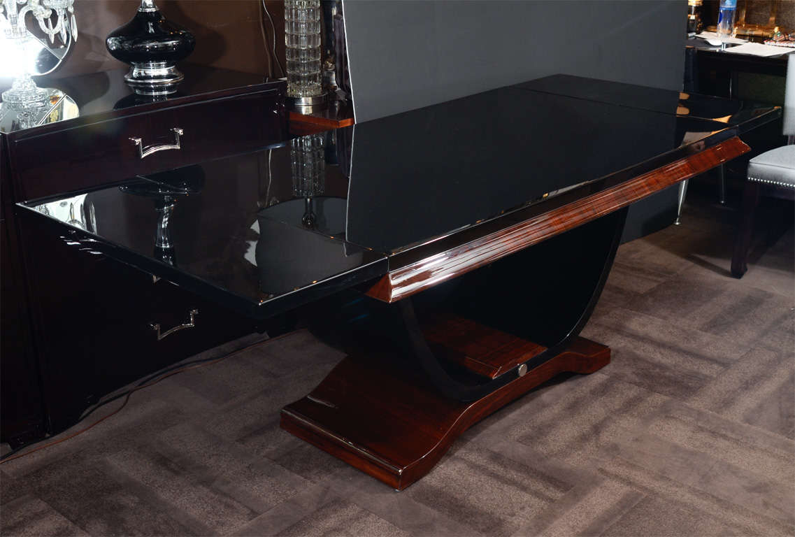 Art Deco Rosewood Dining Table in the Manner of Ruhlmann 5
