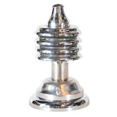 Industrial Art Deco Desk Lamp in Chrome