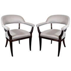 Pair of 1950s Elegant Occasional Arm Chairs