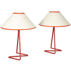 Pair of Jean Royère Zig Zag lamps