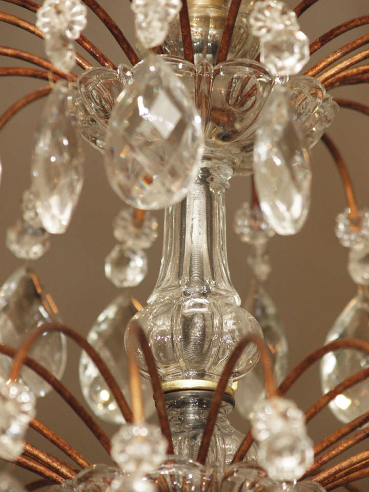 Italian Eighteen-Light Crystal Chandelier For Sale 1