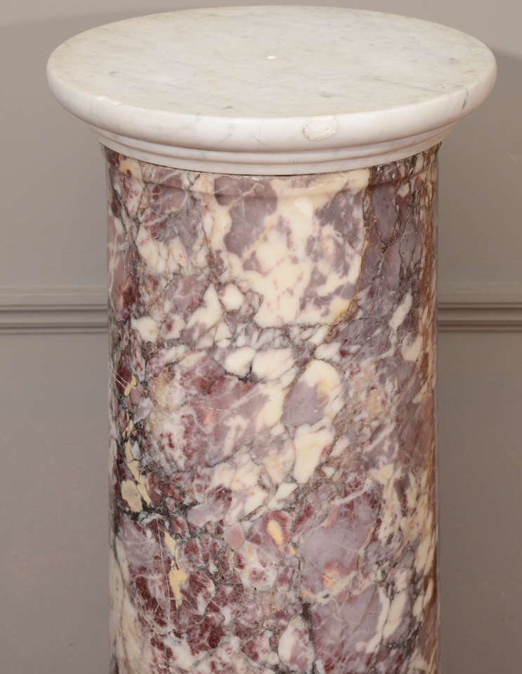 Piedistallo a colonna in marmo brecciato del XVIII secolo In condizioni ottime in vendita a Long Island City, NY