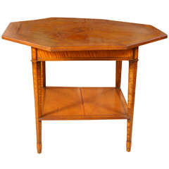 19th Century English Satinwood Center Table