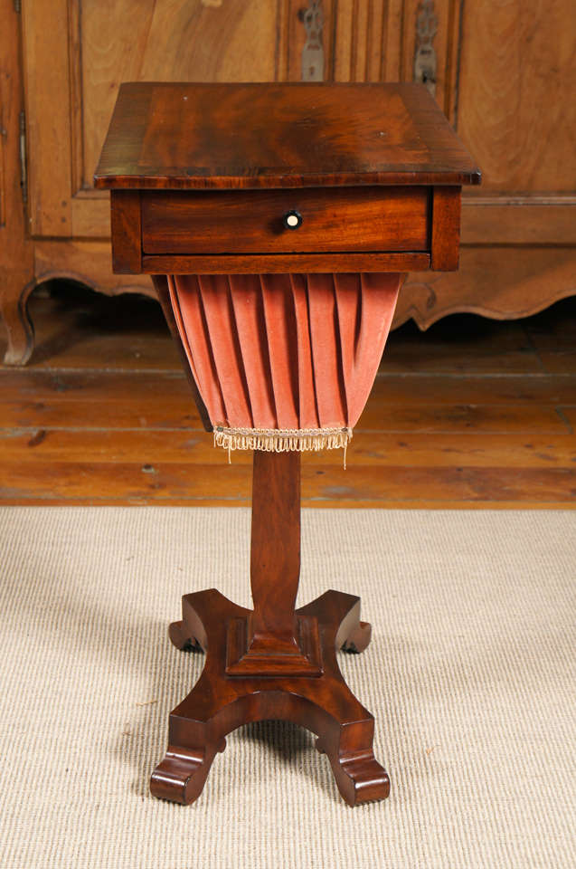 English Mahogany Work Table