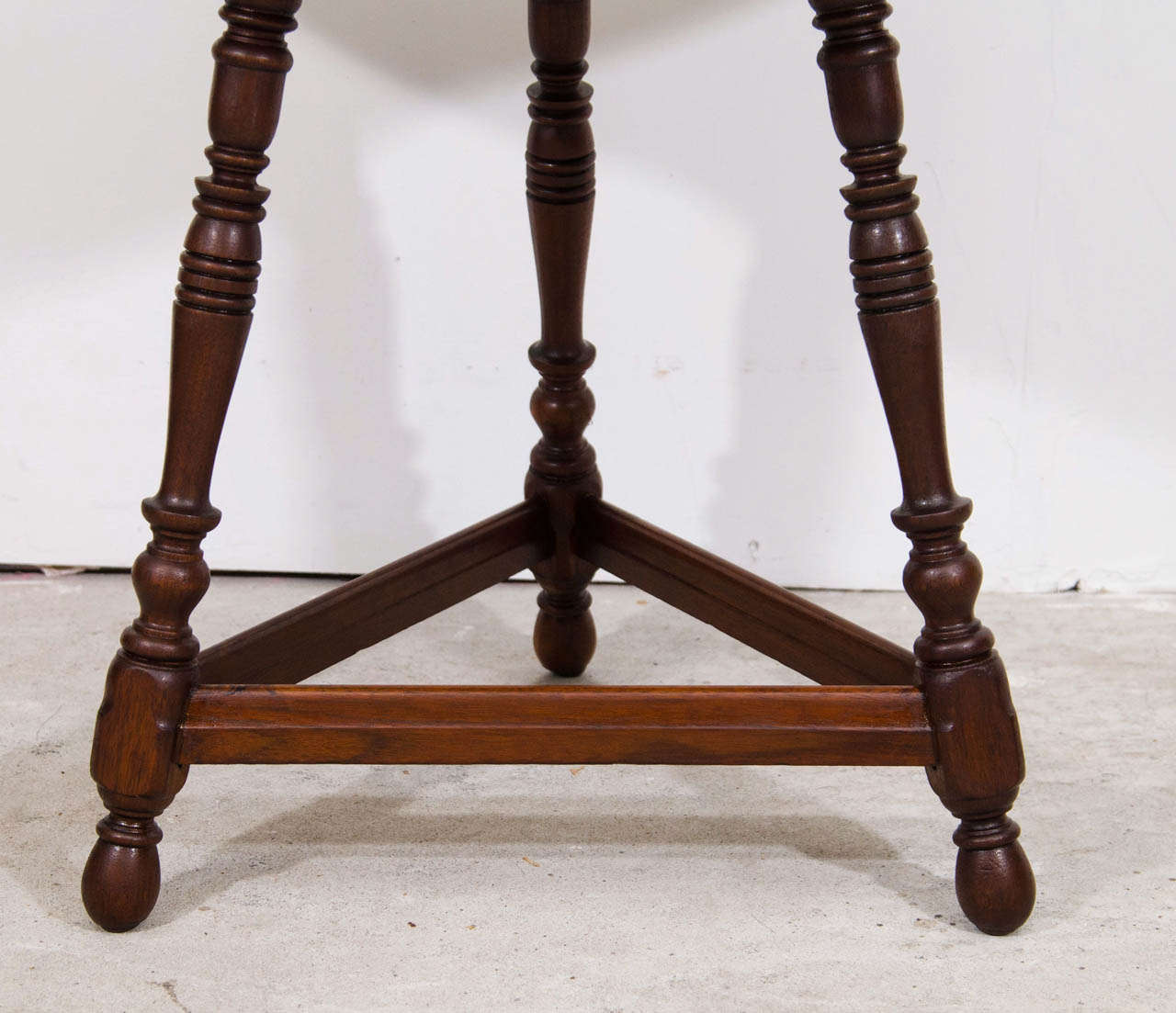 British Antique English Walnut Folding Top Cricket Table For Sale