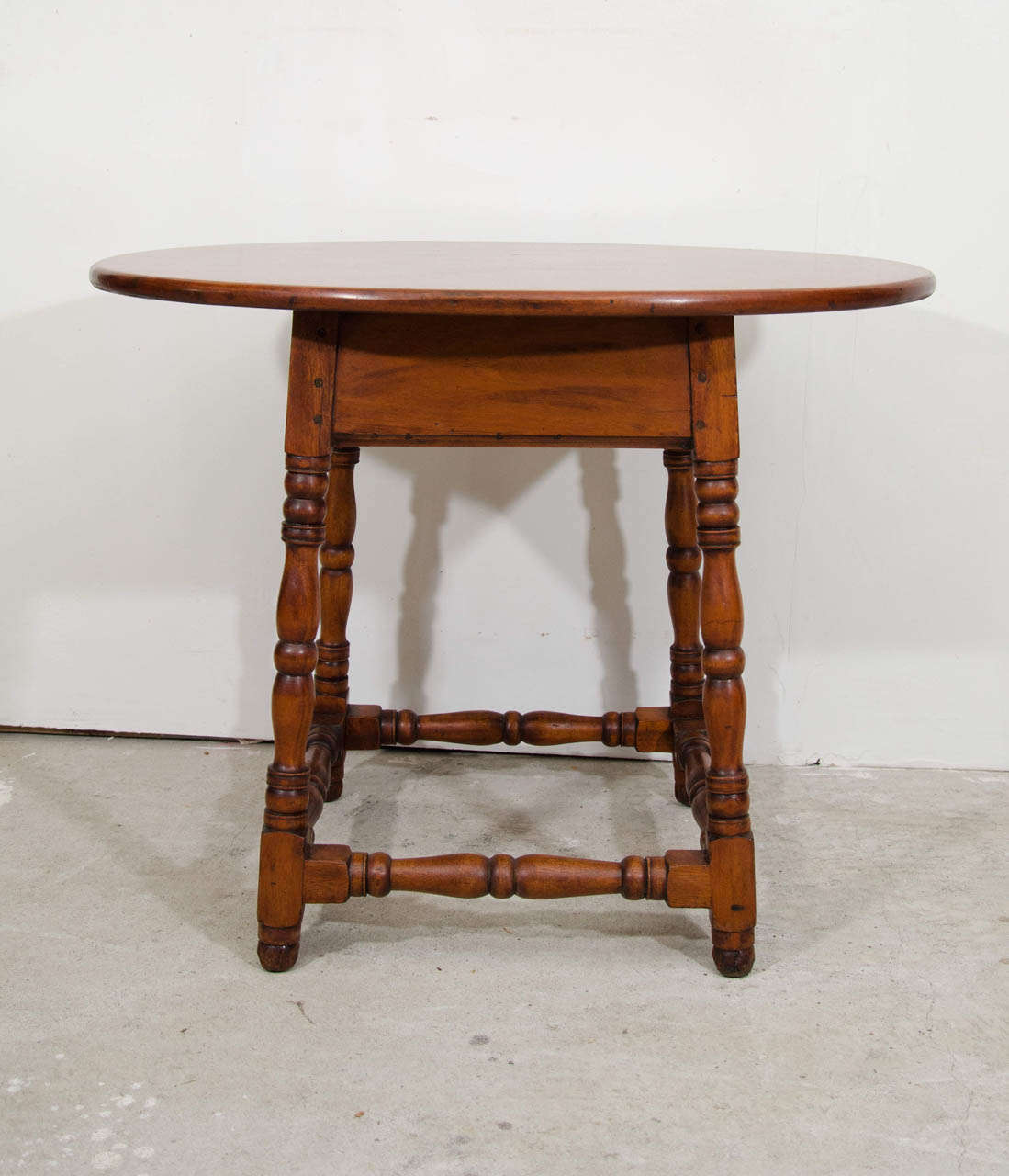 Oval Topped Joined Baluster Leg Table
