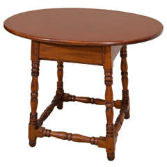 Antique Oval Topped Joined Baluster Leg Table