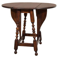 Antique Butterfly  Oval Drop Leaf Center Table