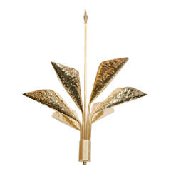 Brass Pendant Chandelier by Angelo Lelli