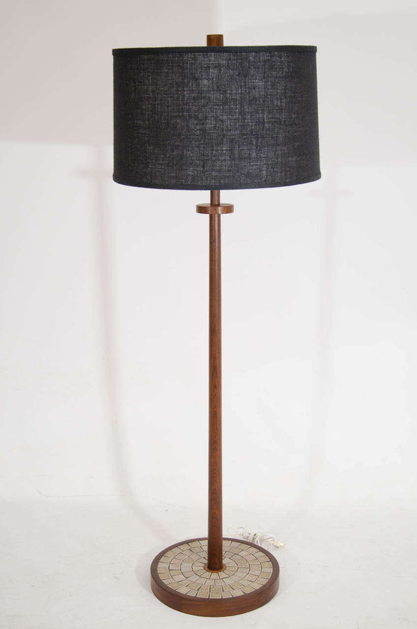 Martz Walnut Floor Lamp With Tile Base For At 1stdibs Very Handsome Walnut Floor Lamp By Gordon Martz For Marshall Studios The Is Grounded