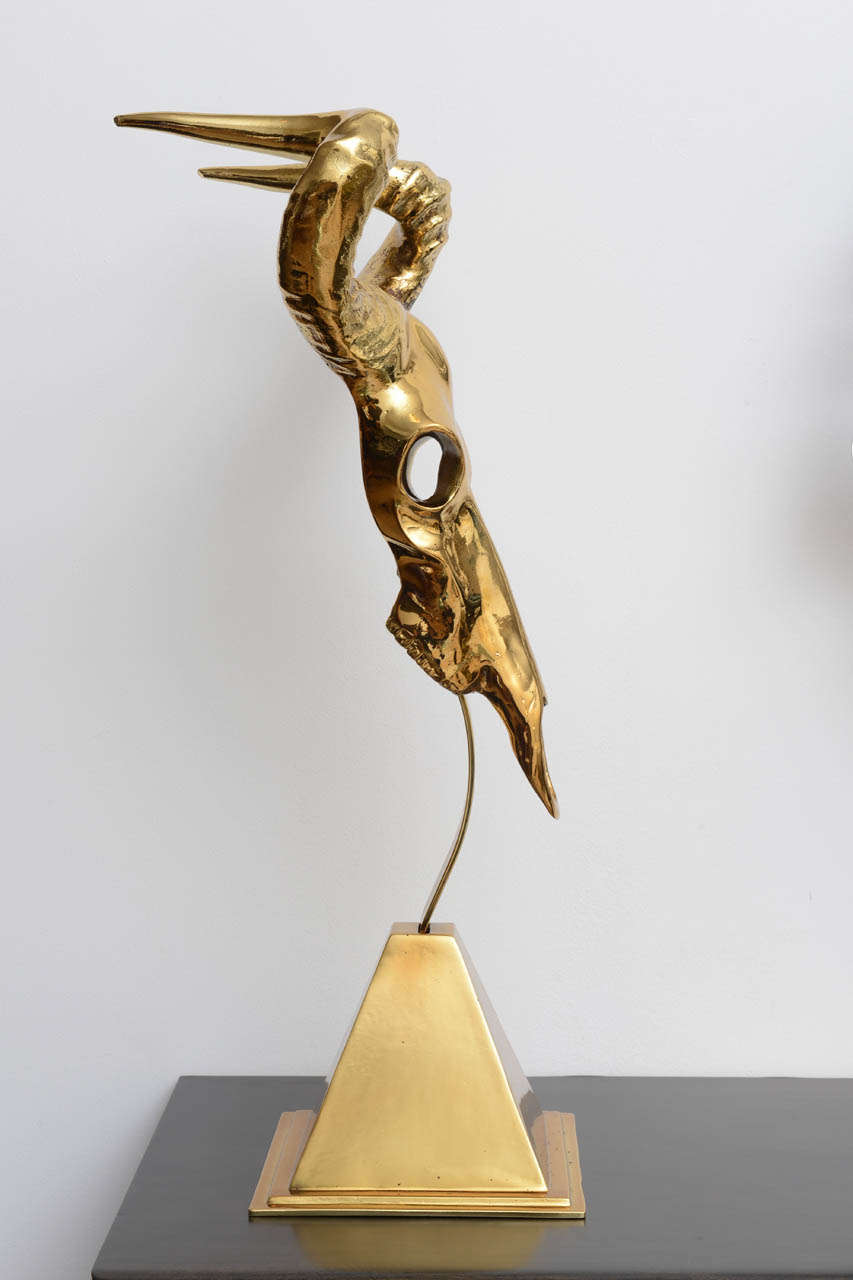 Brass Skull Sculpture by Arthur Court 4