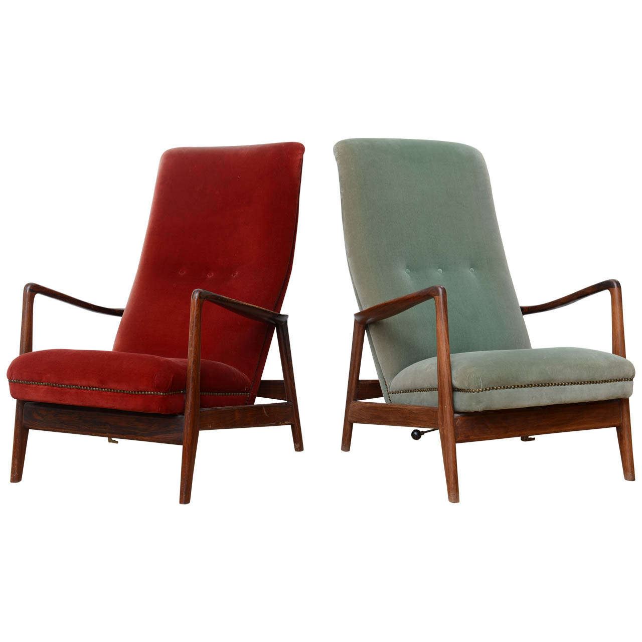 Pair of Easy Chairs by Gio Ponti, Italy 1958.