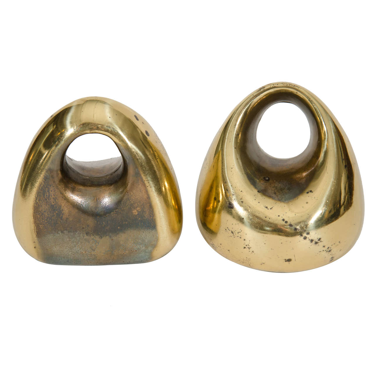 Ben Seibel Brass Orb Bookends for Jenfredware at 1stDibs