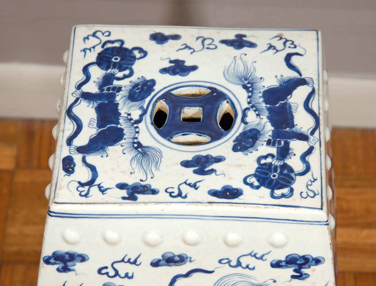 Blue and White Chinese Garden Stool 2
