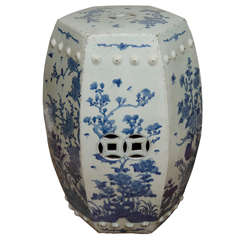 Blue and White Chinese Garden Stool