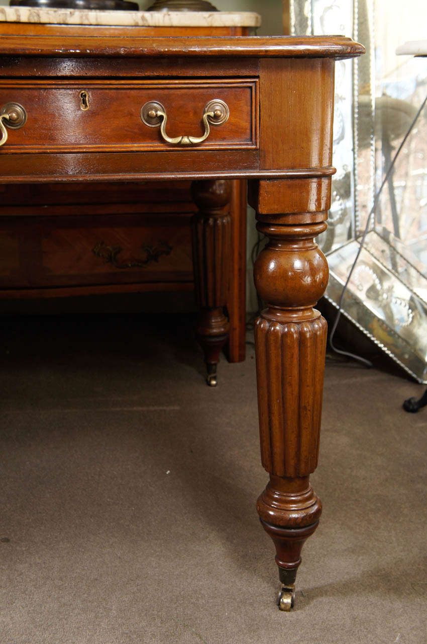 British William IV Leather Top Desk