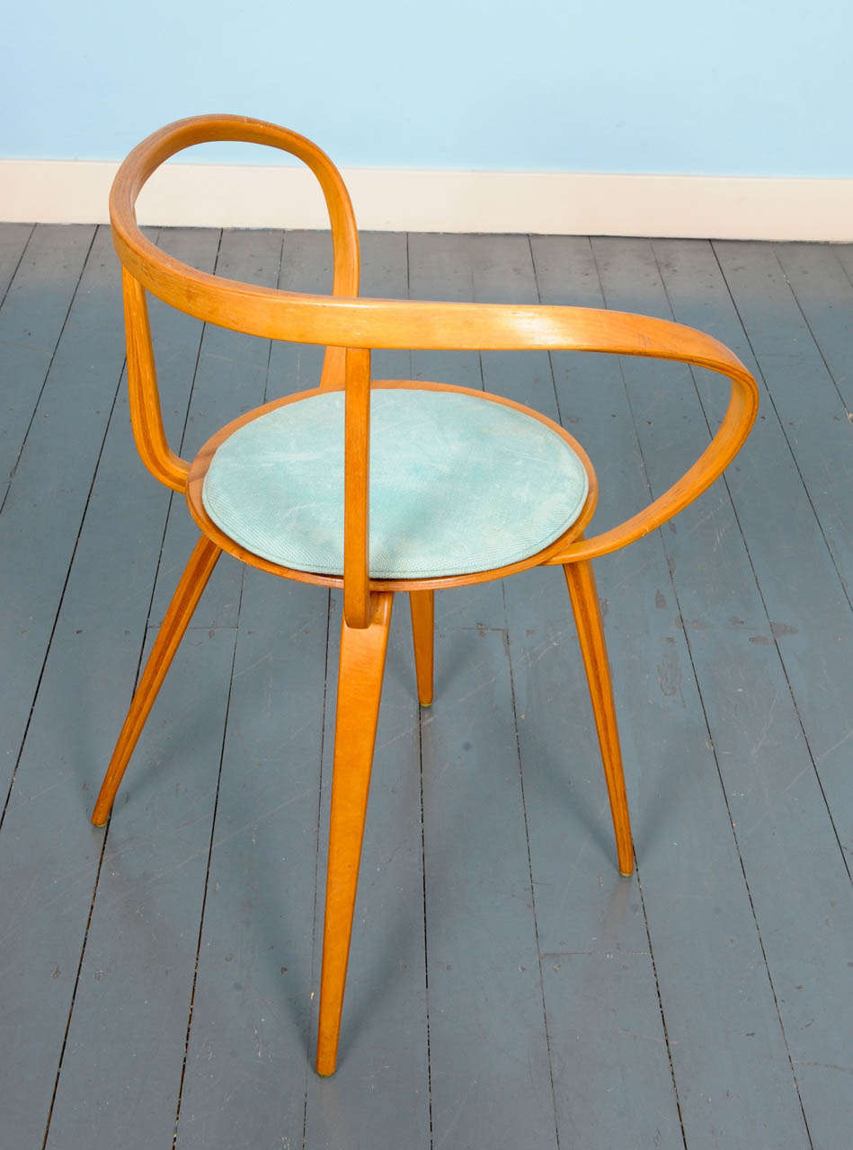 Mid-20th Century Pretzel Chair with Armrests by George Nelson For Sale