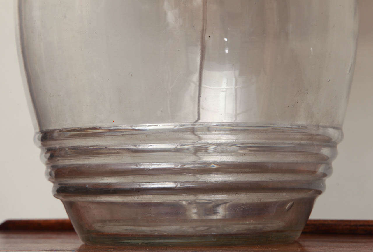 Late 19th Century Glass Spirit Barrel, as Lamp