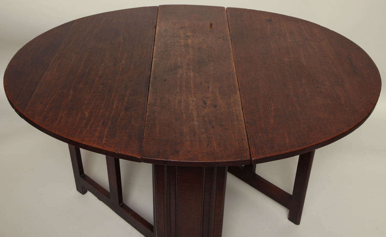17th c. English or Welsh Oval Gate Leg Table of Rare Form 1