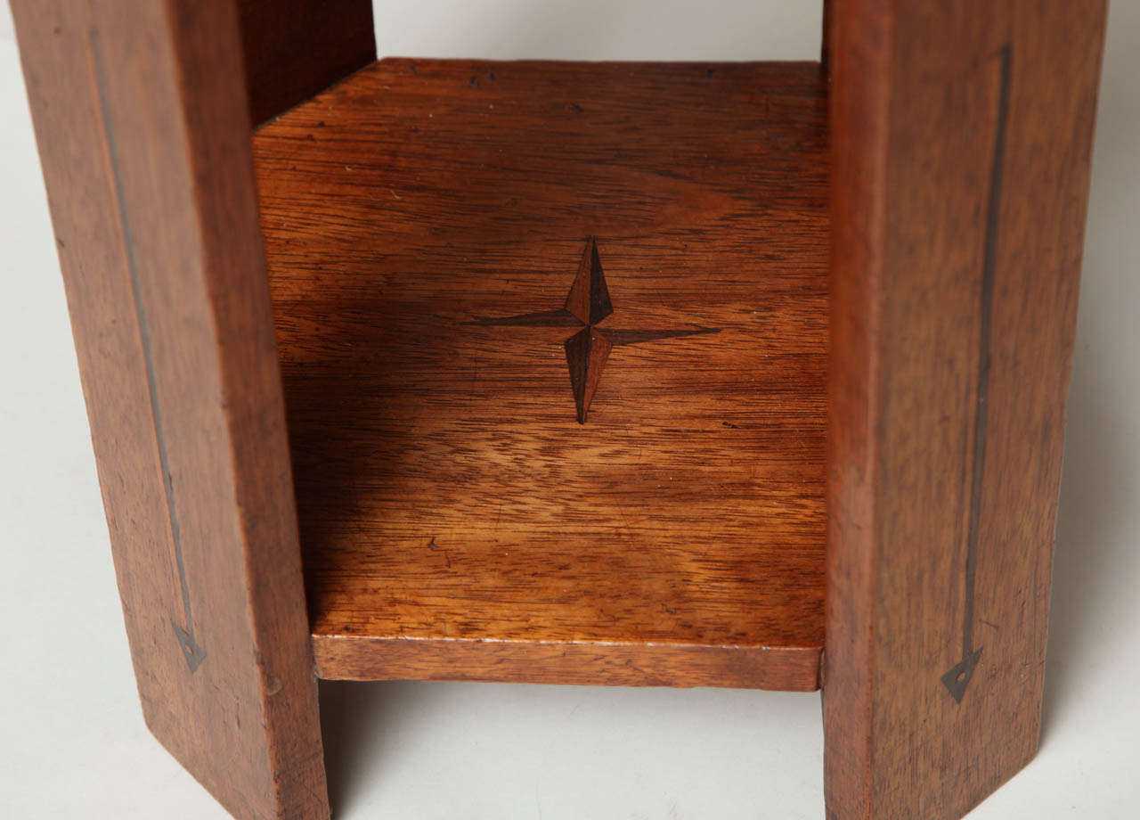 Teak Near Pair of Inlaid Indian Octagonal Tables