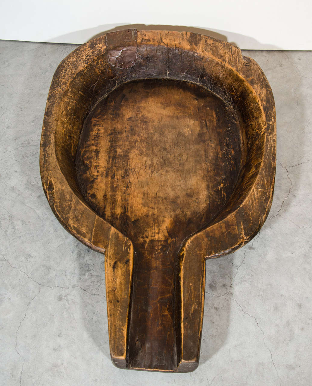 Large Rustic Antique Wood Tray For Sale at 1stdibs